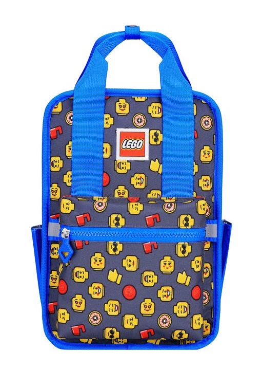 Rucsac Casual LEGO Tribini Fun Small - design Heads and Cup - albastru