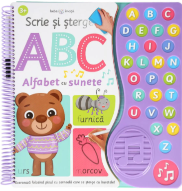 Scrie si sterge. ABC alfabet cu sunete, colectia bebe invata