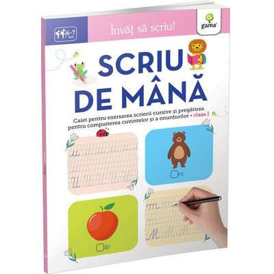 Scriu de mana 6-7 ani. Invat sa scriu!