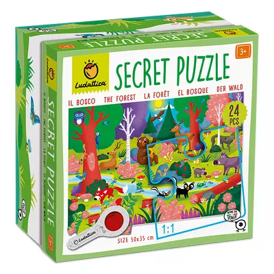 Secret Puzzle - Padurea, Ludattica, 2-5 ani, 24 piese