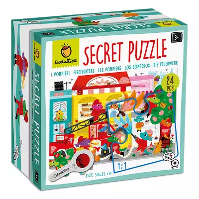 Secret Puzzle - Pompierii, Ludattica, 3 ani +, 24 piese