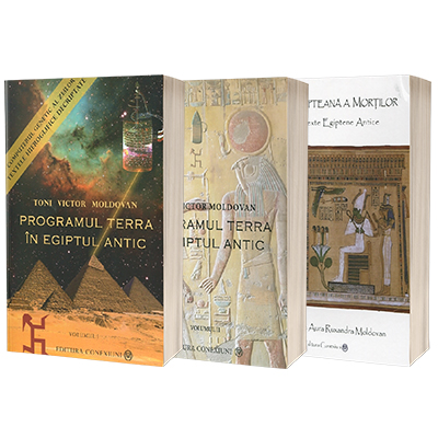 Seria completa Toni Victor Moldovan. Programul Terra (Vol 1 si 2) si Cartea egipteana a mortilor (set de 3 carti)