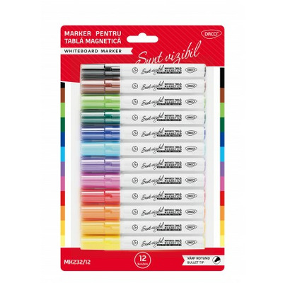 Set 12 markere pentru tabla magnetica