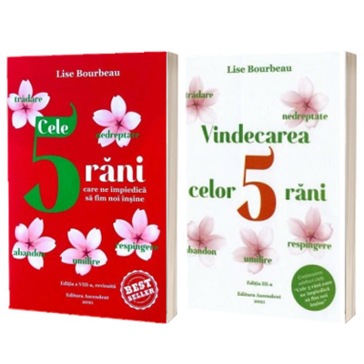 Set 2 carti de autor Lise Bourbeau - Vindecarea celor 5 rani si Cele 5 rani care ne impiedica sa fim noi insine