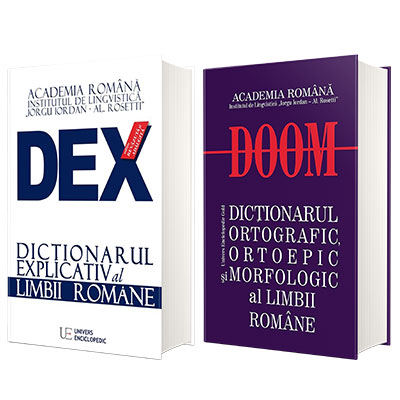 Set 2 carti - Dictionare esentiale ale limbii romane. Dex si Doom