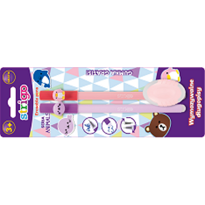 Set 2 pixuri cerneala cu stergere Seria Animals cu guma de sters Magica, in blister