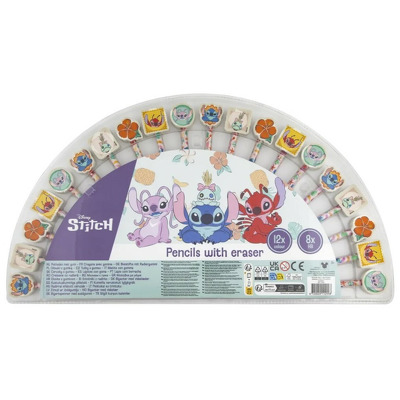 Set 20 creioane cu guma de sters - Stitch