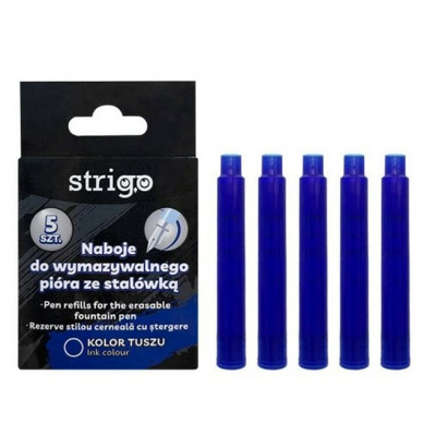 Set 5 rezerve stilou cerneala albastra cu stergere