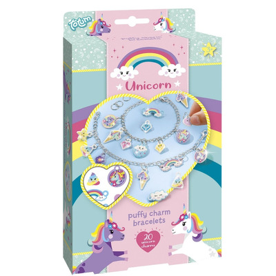 Set bratari bricolaj, Unicorn, 20 bucati