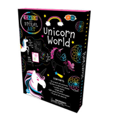 Set Creatie Scratch & Spiral - Lumea Unicornilor