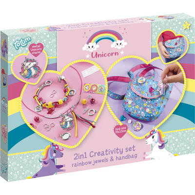 Set creativ 2 in 1 - Bijuterii si gentuta unicorni