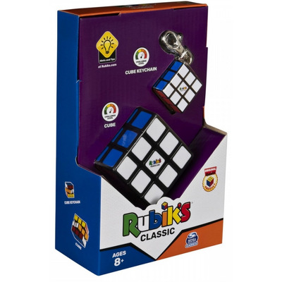 Set Cub Rubik 3X3 Clasic si breloc originale