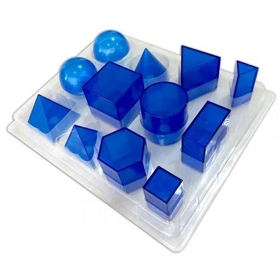 Set de 12 figuri geometrice din plexiglas