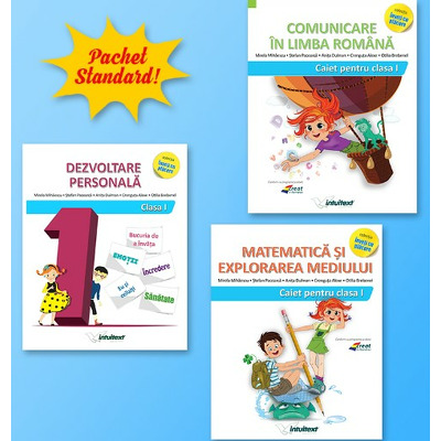 Set de 3 caiete pentru clasa I (Varianta - EDP 1 Pitila, Mihailescu) - Intuitext. Limba romana, matematica si dezvoltare personala