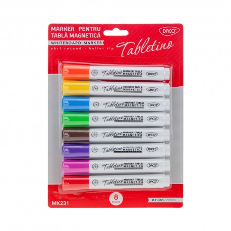 Set de 8 markere pentru tabla magnetica Tabletino