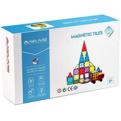 Set de constructie magnetic 3D - 46 piese