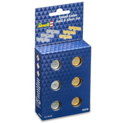 Set De Culori Email - Auriu si Argintiu (6X 14Ml)