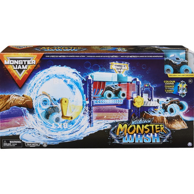Set de joaca Monster Jam. Megalodon Monster Wash, Spalatorie Auto