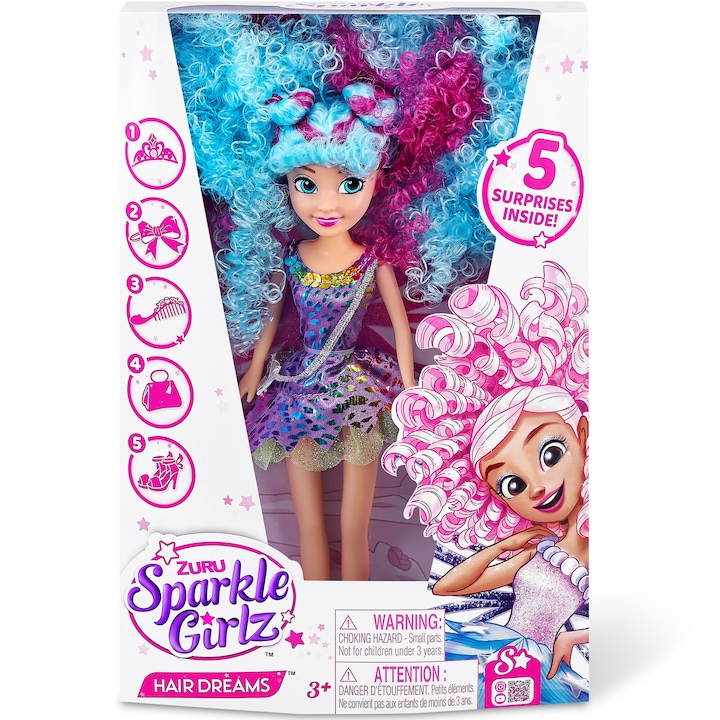Set de joaca SPARKLE GIRLZ HAIR DREAMS Curcubeu