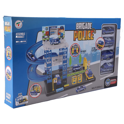 Set de joaca - Statia de politie cu 4 masinute