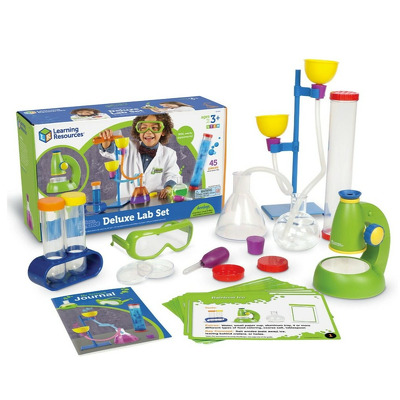 Set de stiinta primar Deluxe cu microscop