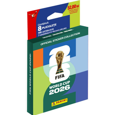 Set Ecoblister cu 8 pachete abtibilduri - Colectia oficiala  FIFA World Cup 2026