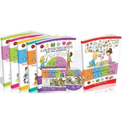 Set Educativ - O calatorie distractiva prin clasa pregatitoare. Pachet educational (6 volume si CD cu activitati multimedia)