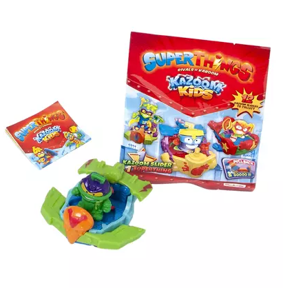 Set figurina cu vehicul SUPERTHINGS - Kazoom Kids si Kazoom Slider