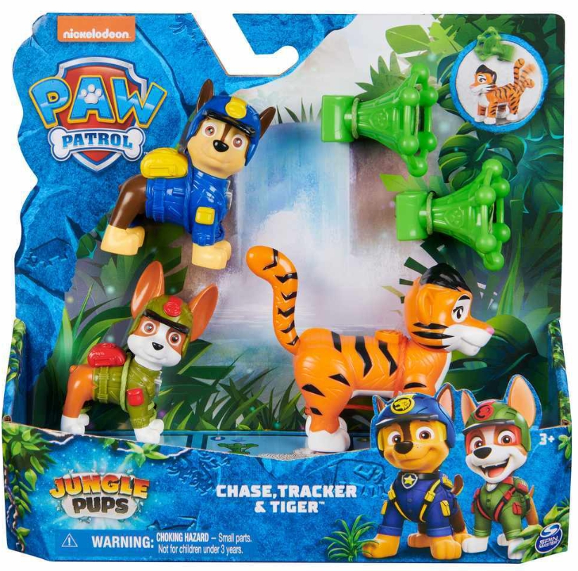 Set Figurine Spin Master Paw Patrol Chase, Tracker si Tigrul