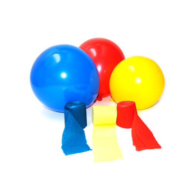 Set hartie creponata + 3 baloane tricolor