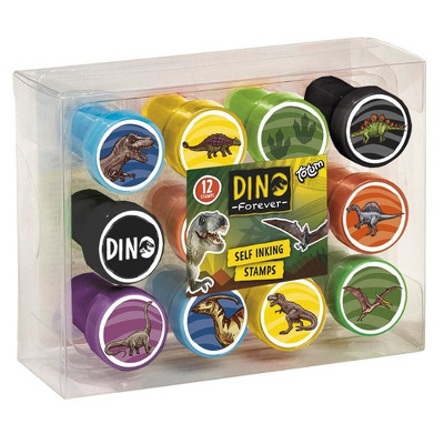 Set imprimare Dinozauri, 12 piese