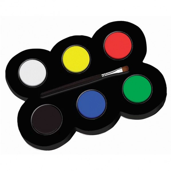 Set machiaj ALPINO Make-up pallete Classic - 6 culori   pensula