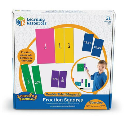 Set magnetic cu fractii - Patrate