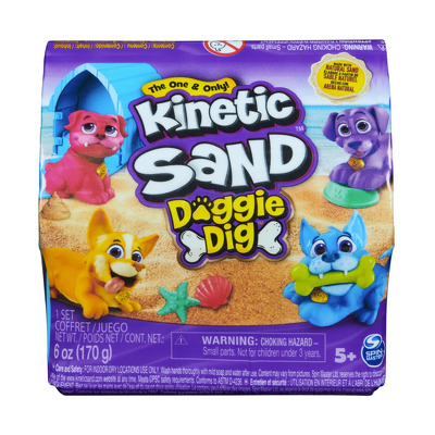 Set nisip modelabil cu jucarie surpriza, Spin Master, 170g, 1 caine de jucarie, Multicolor