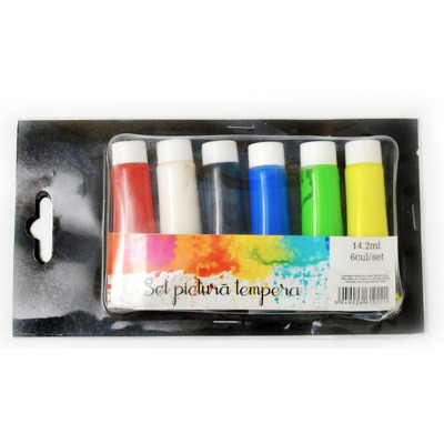 Set pictura Tempera la tub 14,2 ml, 6 culori/set