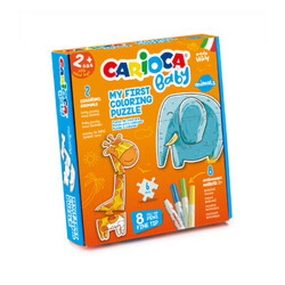 Set puzzle Animals, contine 8 markere lavabile