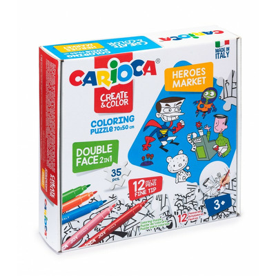 Set puzzle cu 12 carioci Heroes-Market