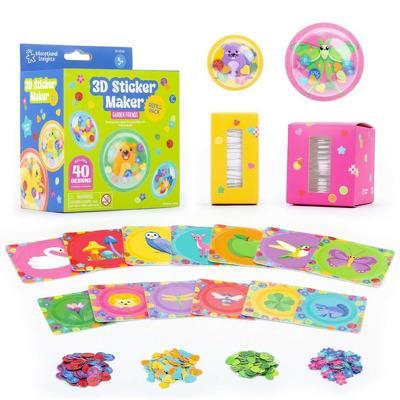 Set rezerve abtibilduri  3D. Prietenii din gradina