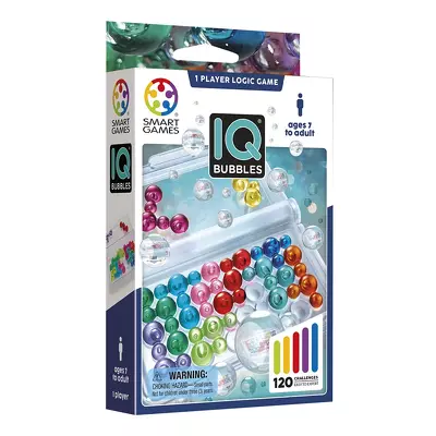 Smart Games - IQ Bubbles, joc de logica cu 120 de provocari, 7+ ani, editie internationala