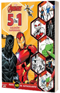 Disney. Marvel. Avengers. 5 in 1. Coloram supereroii. Peste 60 de autocolante! Disney. Marvel. Avengers. 5 in 1. Coloram supereroii. Peste 60 de autocolante!