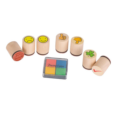 Stampile din lemn motivationale set 7 bucati