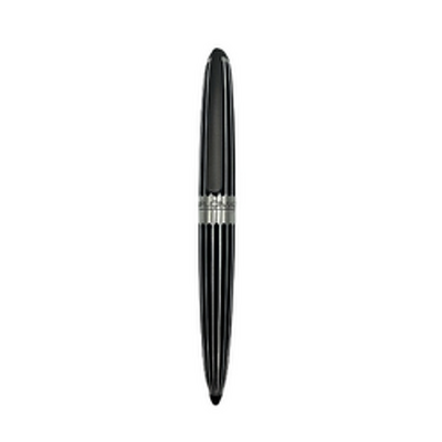 Stilou Diplomat Aero, cu penita M, din otel inoxidabil - stripes black