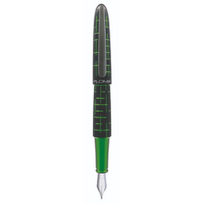 Stilou DIPLOMAT Elox Matrix, cu penita M, din otel inoxidabil - black green