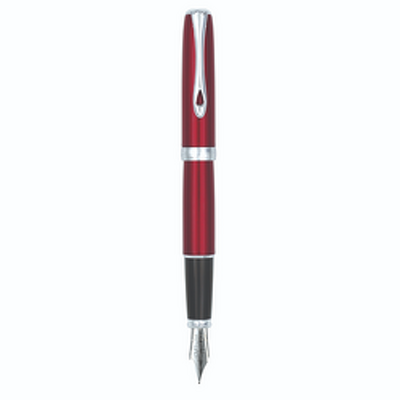 Stilou DIPLOMAT Excellence A2, cu penita M, din otel inoxidabil - Magma Red