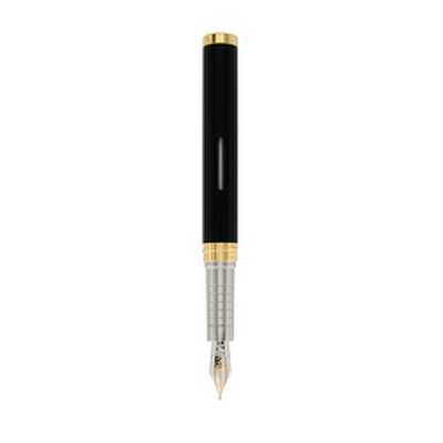 Stilou DIPLOMAT Nexus, cu penita M, aurita 14kt. - black gold