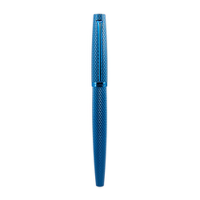 Stilou DIPLOMAT Viper, cu penita F/M, din otel inoxidabil - blue guilloche