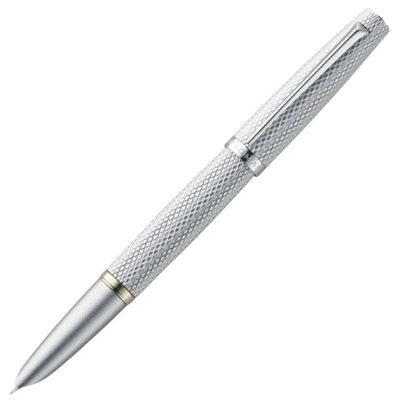 Stilou DIPLOMAT Viper, cu penita F/M, din otel inoxidabil - silver guilloche