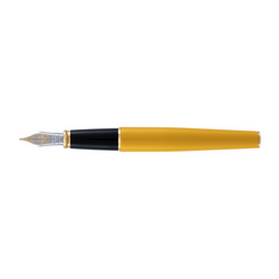 Stilou Excellence A2, cu penita M, din otel inoxidabil - Yellow Gold