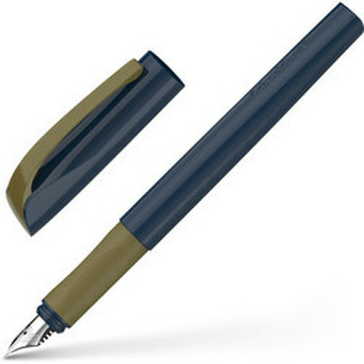 Stilou SCHNEIDER Xpect (tip M - medium) - corp negru, clema si rubber grip olive