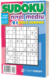Sudoku nivel mediu. 91 grile sudoku. Numarul 132
